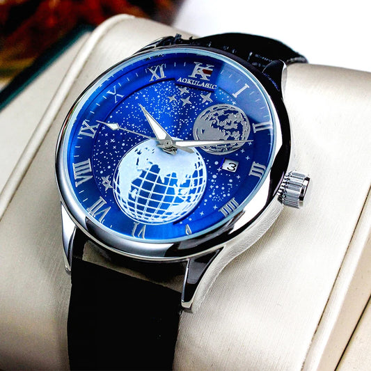 Luxury Brand Male Mechanical Waterproof Wristwatch.