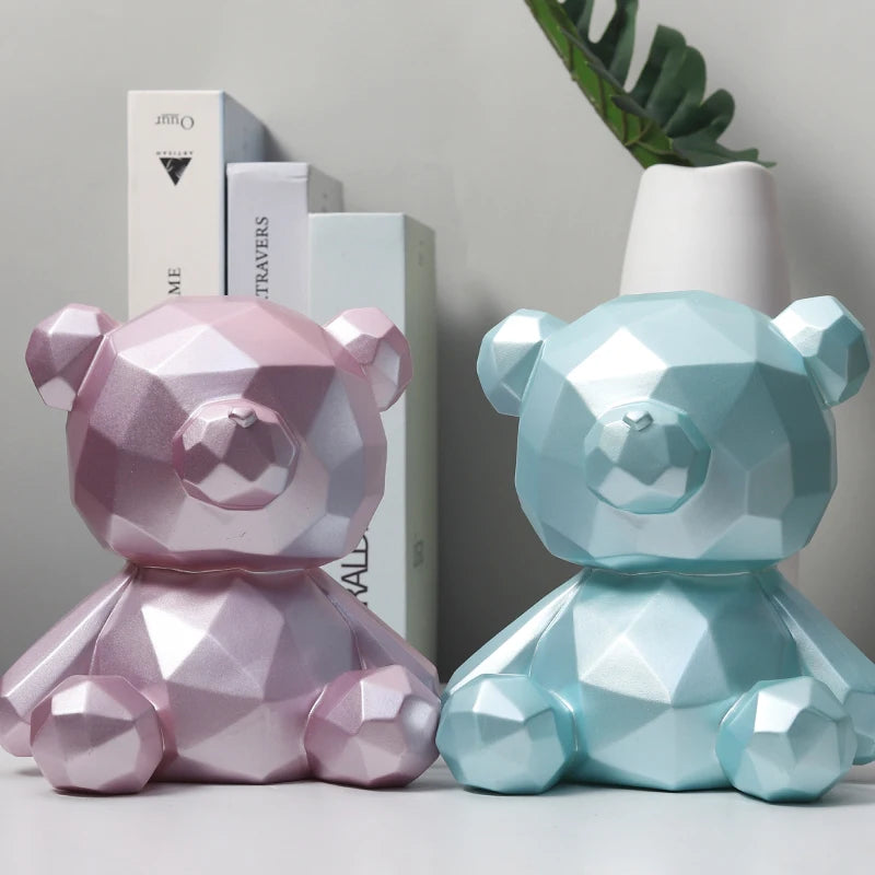 Cartoon Bear Piggy Bank Coin Money Boxes.