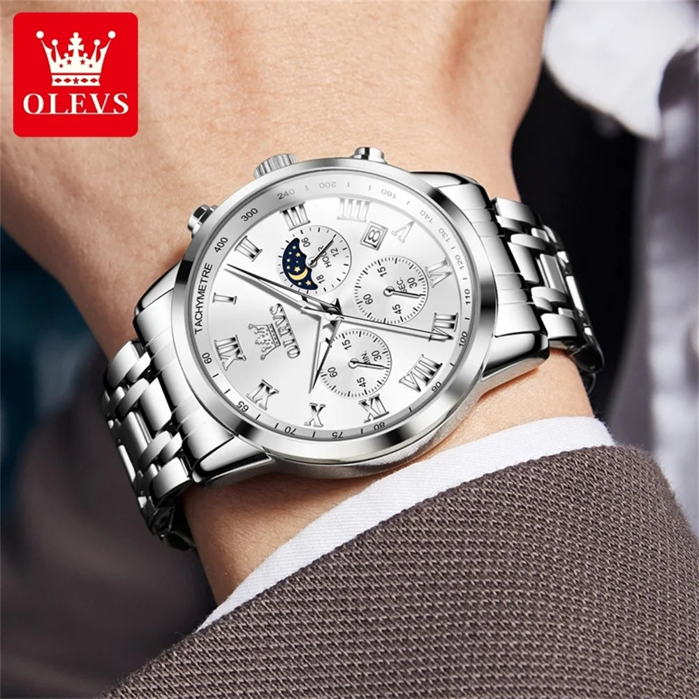 OLEVS Men's Watches Original Fashion Roman Numera.