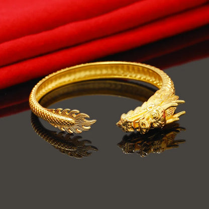 Gold Classic Cuff Bangle for Women Men.