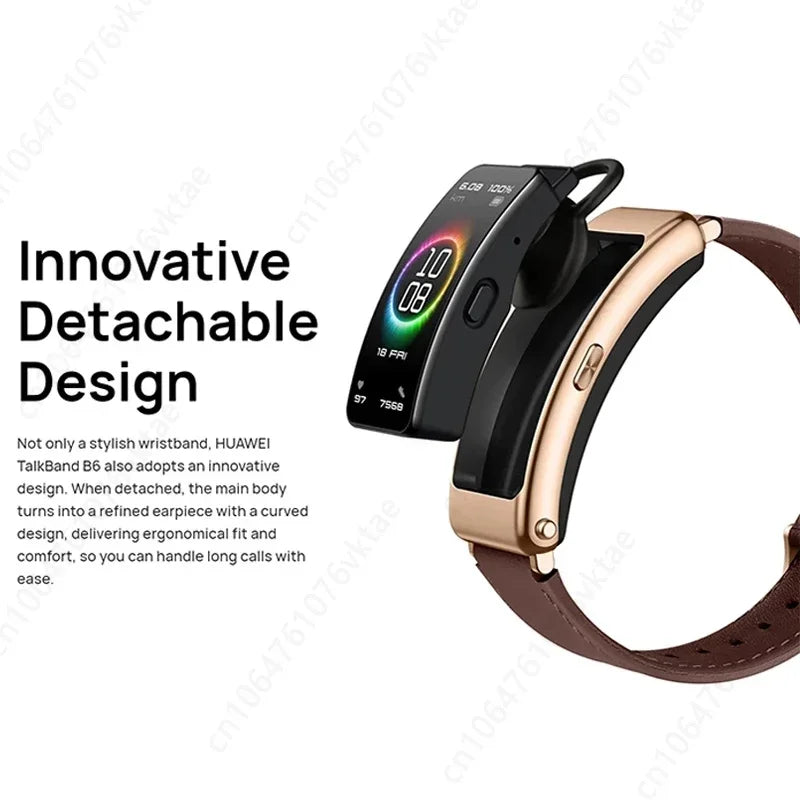 Huawei TalkBand B6 Smart Wristband Bluetooth 5.2 1.53 Inch AMOLED Screen Kirin A1 Processor Call Earphone Talk Band