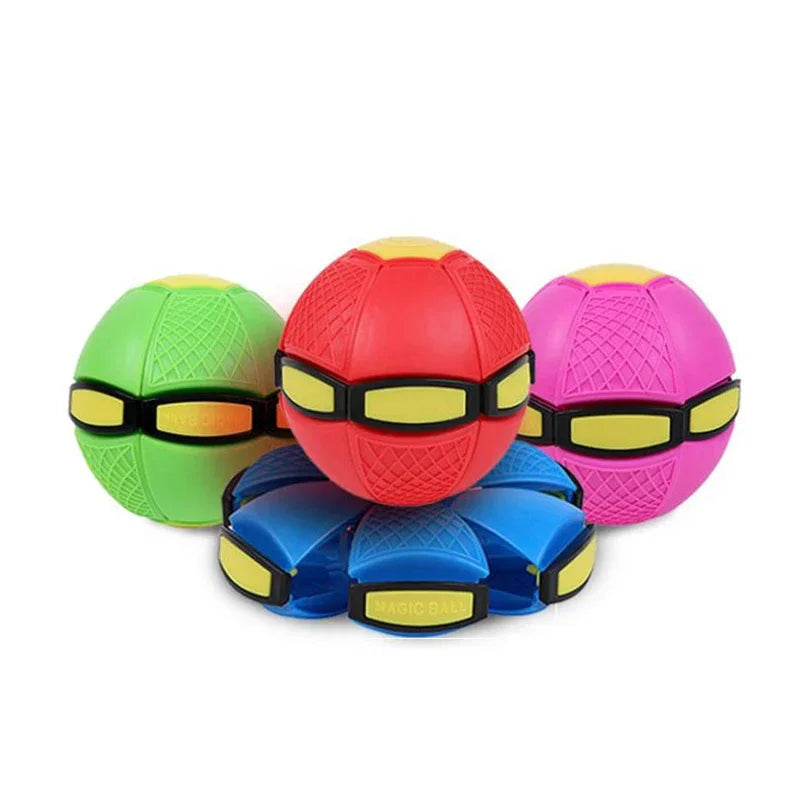 Flying Saucer Ball Deformation UFO Kids Flat Throw Magic Balls For Children&