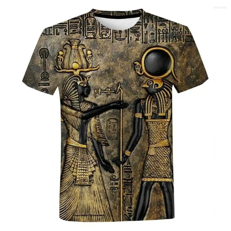 Men's T Shirts 2023 Ancient Egypt 3D Print T-shirt Egyptian Harajuku Streetwear Shirt Men Women  Casual Short Sleeve Cool Tee