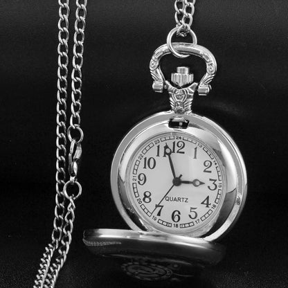 Magic Tree Design Glass Dome Quartz Pocket Watch.