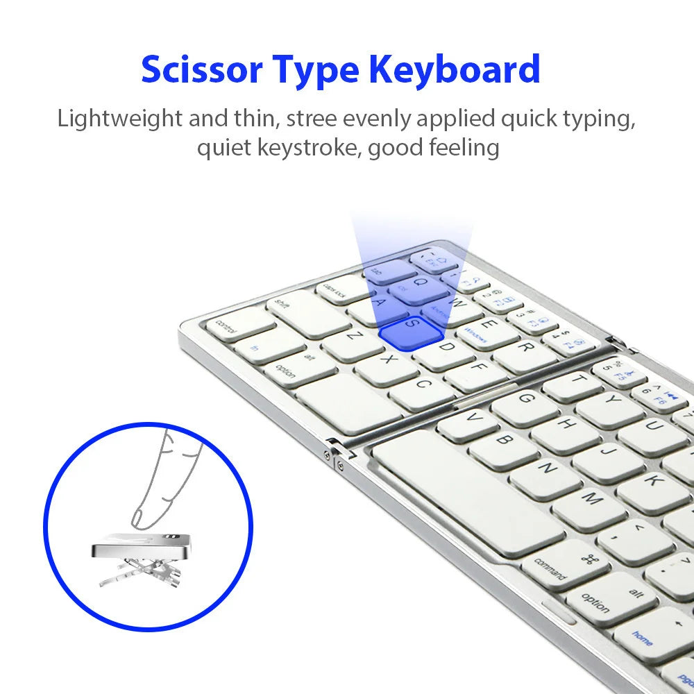 Foldable Wireless Keyboard Ultra Slim Touchpad.