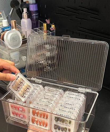 Acrylic Press-On Nail Organizer Lid-Transparent.