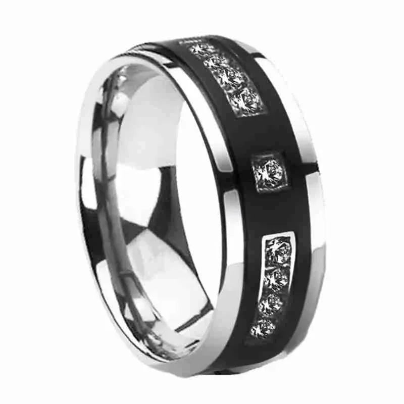 Titanium Steel Black Wedding Rings, perfect for couples.