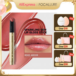 FOCALLURE Pearlescent Lip Gloss Stick Moisturizing Long Lasting Sexy Sparkling Lip Balm Shimmer Lipstick Pen Makeup Cosmetics