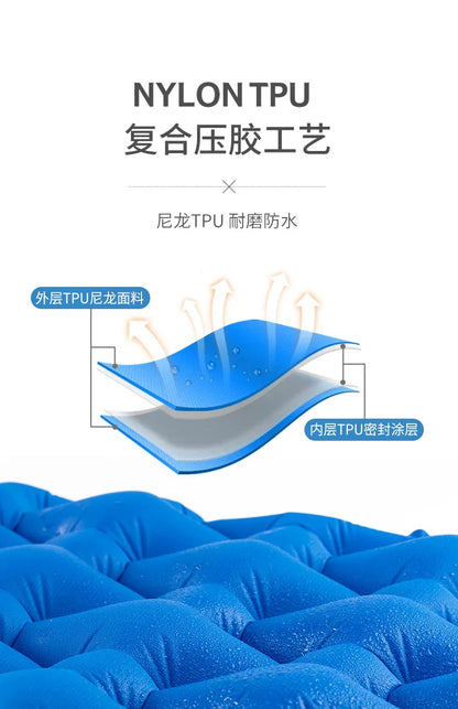 Ultralight Camping Air Mattress Waterproof Nylon Inflatable Cushion Portable Sleeping Bed for Outdoor Adventures Lightweight