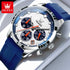 OLEVS Luxury Watch Men Silicone Strap Waterproof Luminous Chronograph