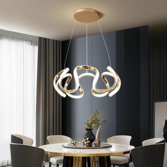 Luxury Dining Room Chandelier Simple Creative LED Ceiling.