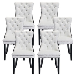 PU Leather Dining Chairs Set of 6, Upholstered Dining Room.