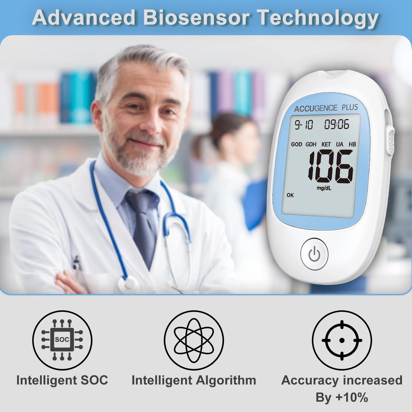 Multifunction Monitor - Hemoglobin, Blood, Ketone, Glucose.