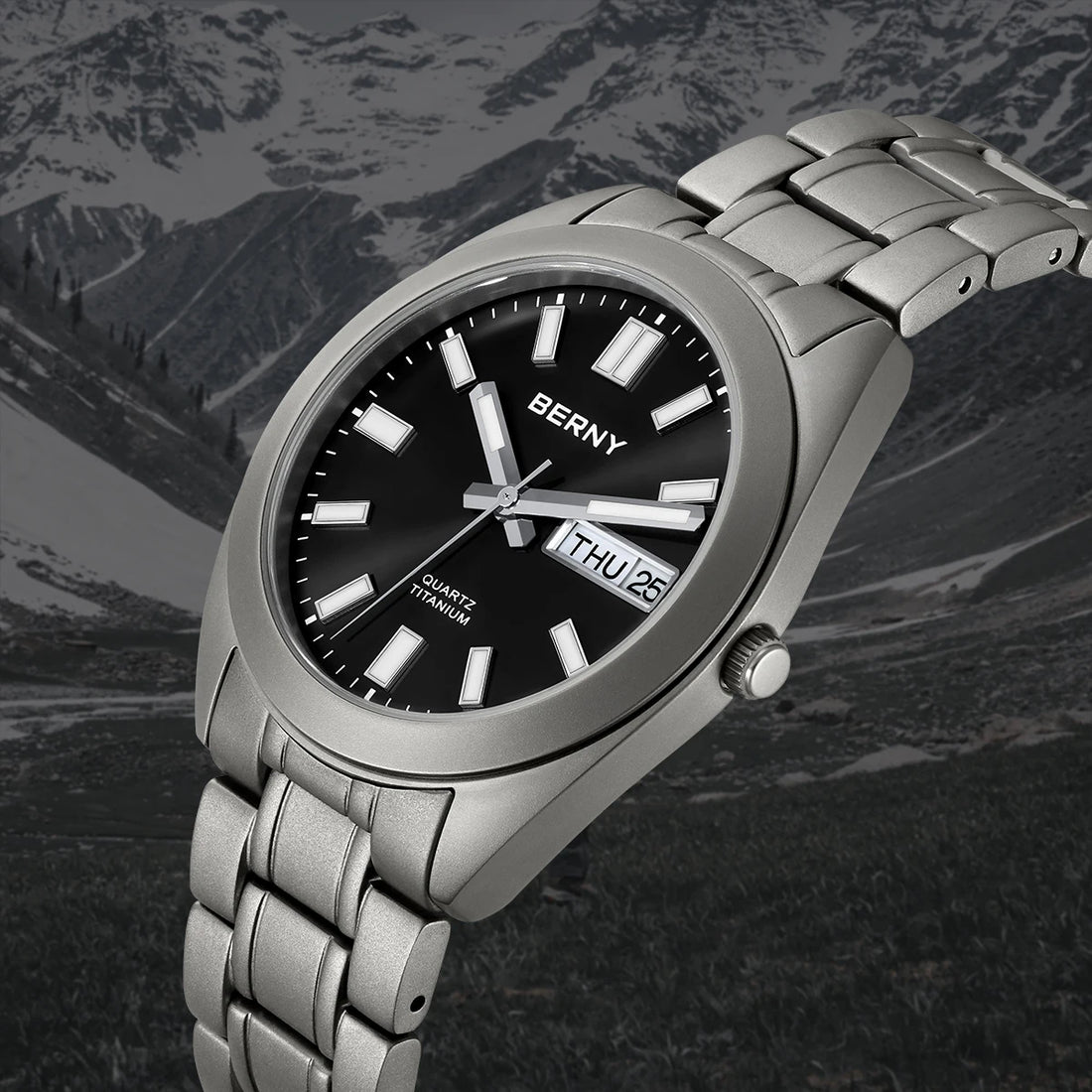 Titanium Watch for Men Wristwatch Waterproof Sport.