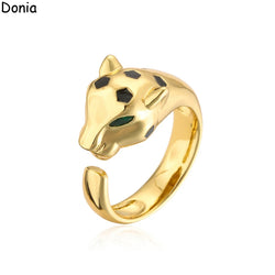 Jewelry European and American Glossy Leopard Ring.