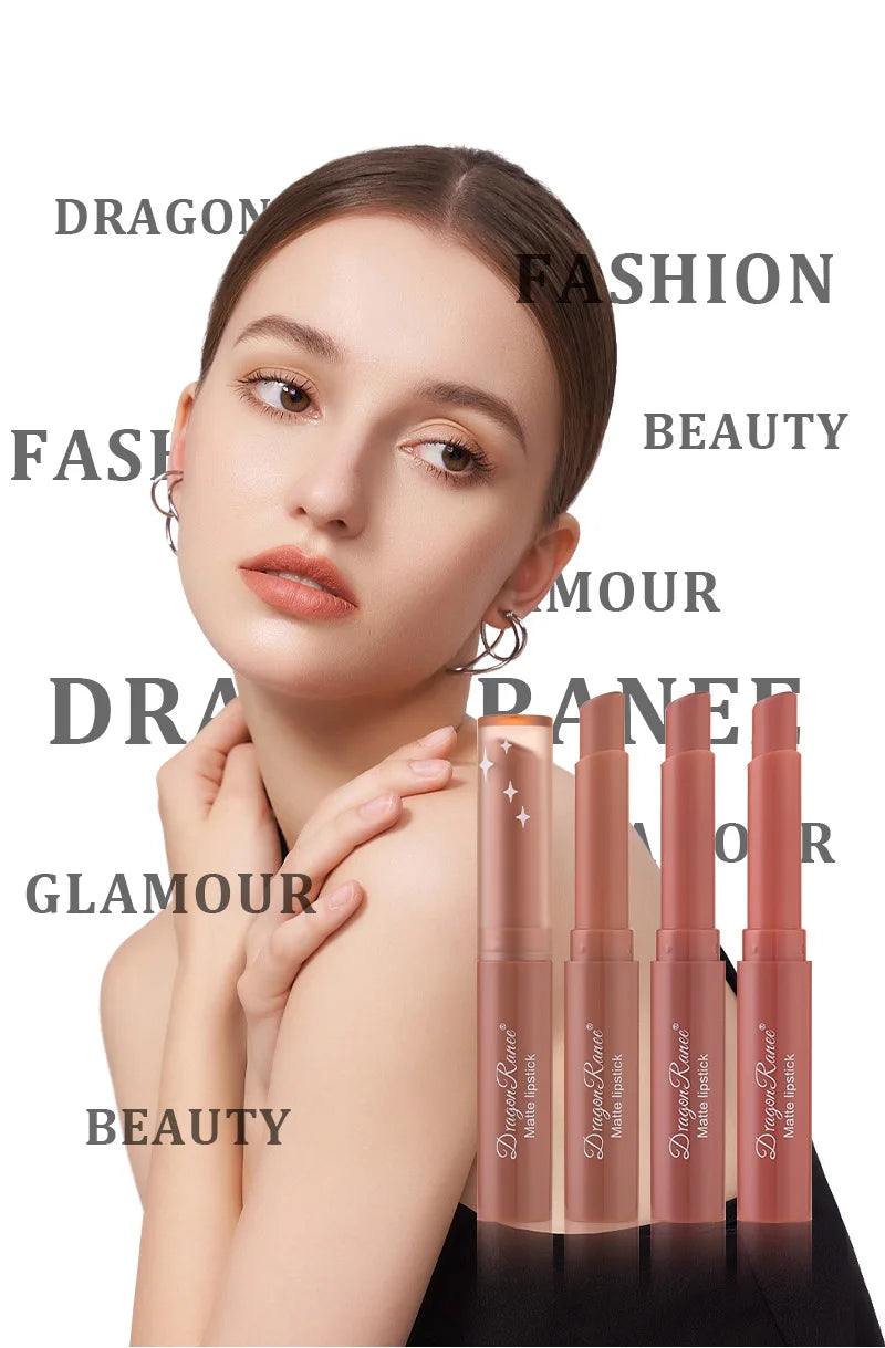 12 Color Matte Lipstick Nude Pink Matte Solid Lip Gloss Long Lasting Velve Red Tinted Balm 24 Hours Waterproof Makeup LipSticks