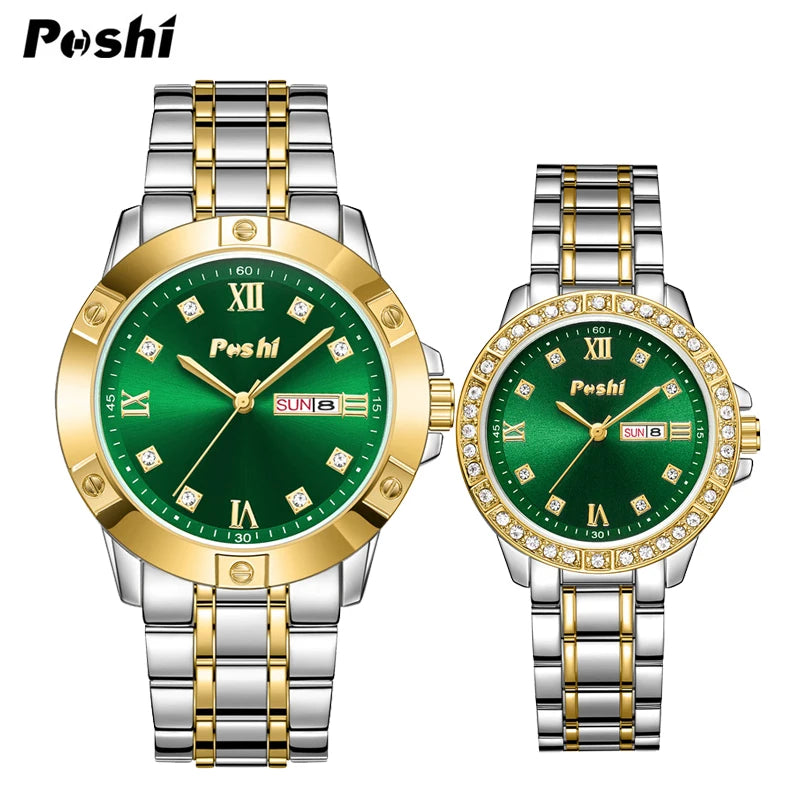 POSHI Couple Watches For Lovers Top Brand