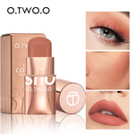 O.TWO.O Lipstick Blush Stick 3-in-1 Eyes Cheek and Lip Tint Buildable Waterproof Lightweight Cream Multi Stick Makeup for Women