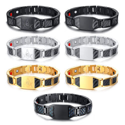 4 in 1 Men Steel Magnetic Therapy Healing Bracelet.