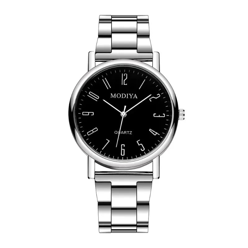 Casual Number Dial Quartz Watch Brand Steel .