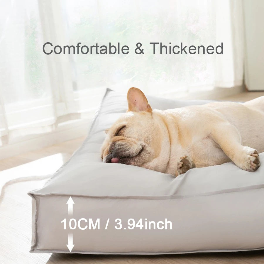 Waterproof & Comfortable Dog Bed, Removable Pet Mat, Rectangular Thickened Soft Dog Mat Sofa, Suitable For All Sizes Pets