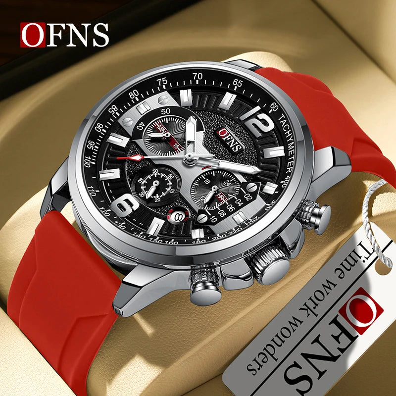 OFNS Brand Original Quartz Watch for Men Chronograph.