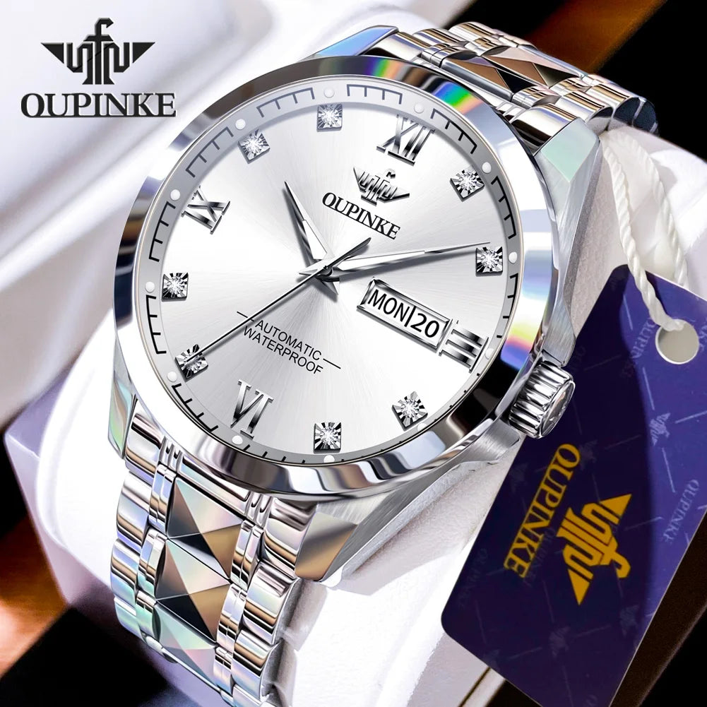 OUPINKE 3262 Couple Watches for Men Women Dual Calendar Display Waterproof Lover Wristwatch Luxury Brand Original Couple Watch