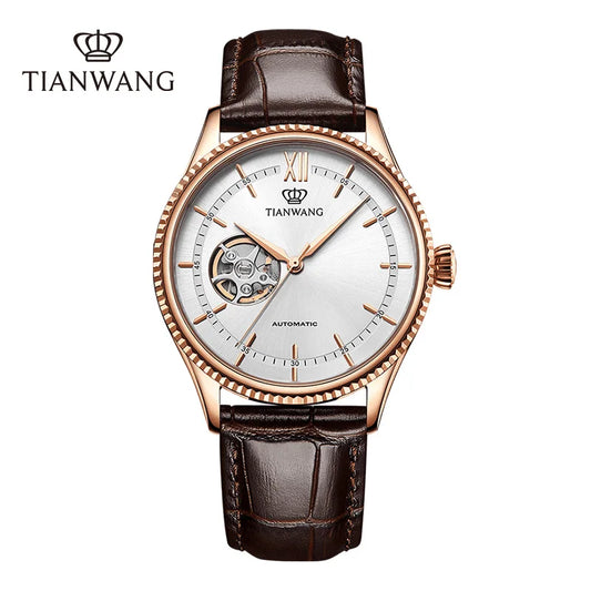 TIAN WANG Men's Watches Fashion Skeleton Business.