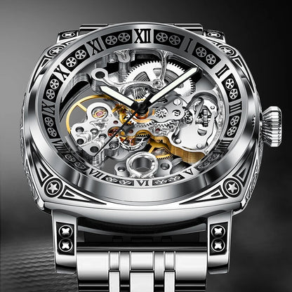 Authentic Brand Carved Watches Fully Automatic men watches.