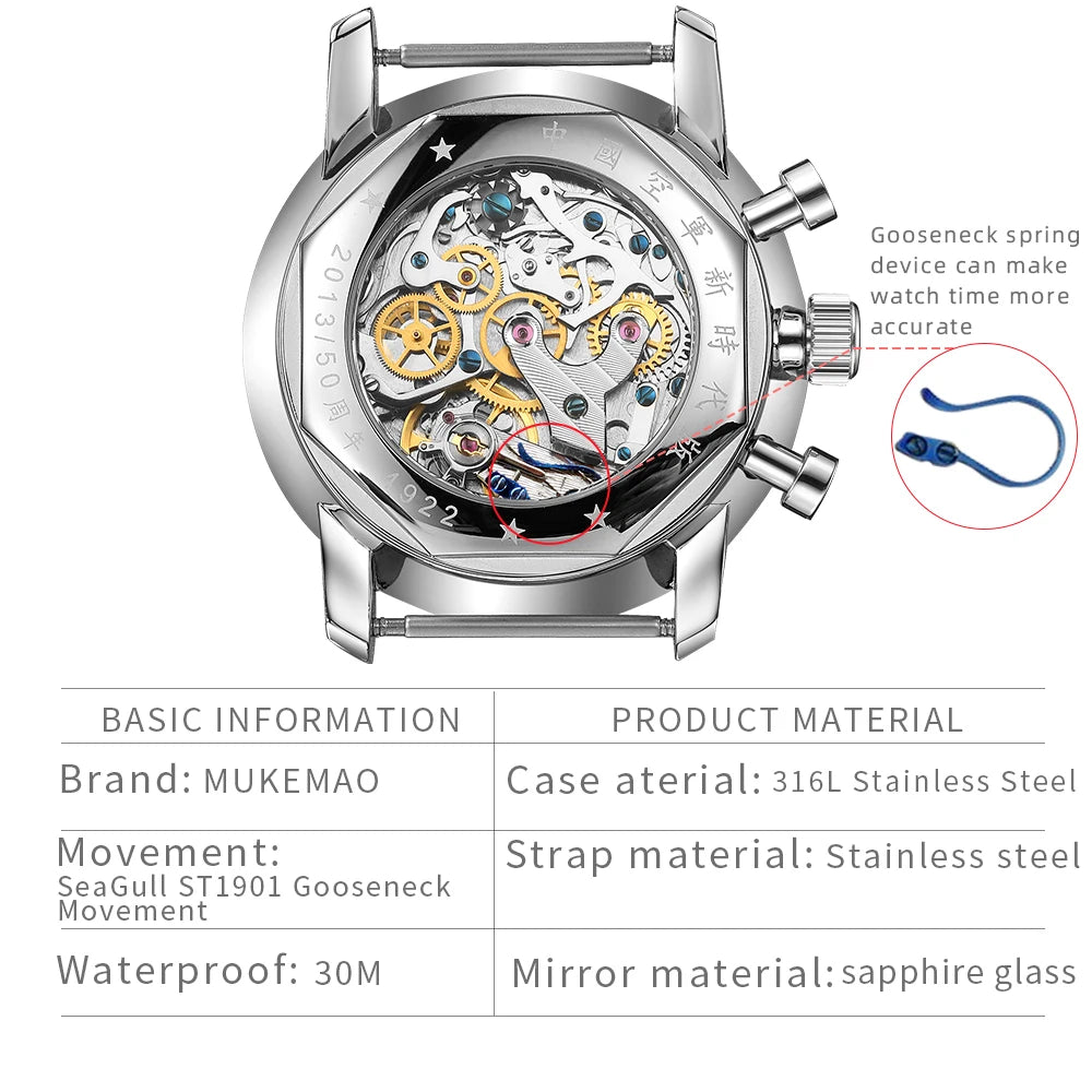 SEAKOSS 1963 Mechanical Watch Sapphire Glass