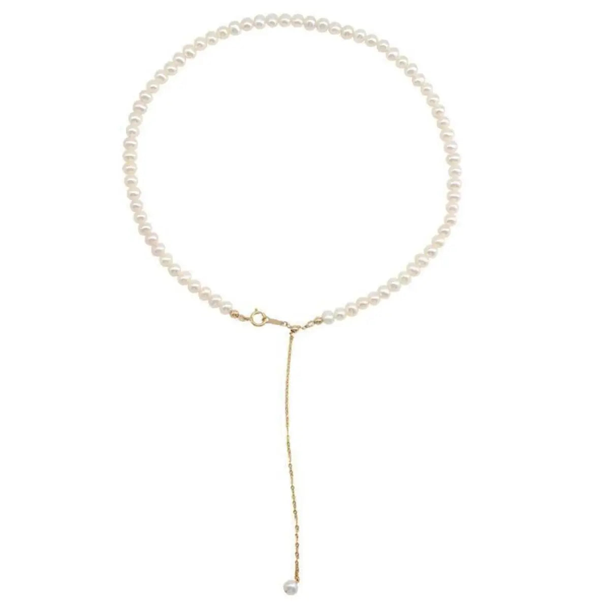 6MM Natural Freshwater Pearl Choker Necklace.