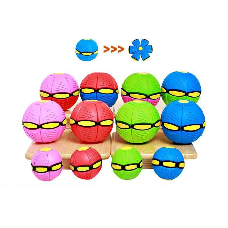 Flying Saucer Ball Deformation UFO Kids Flat Throw Magic Balls For Children&