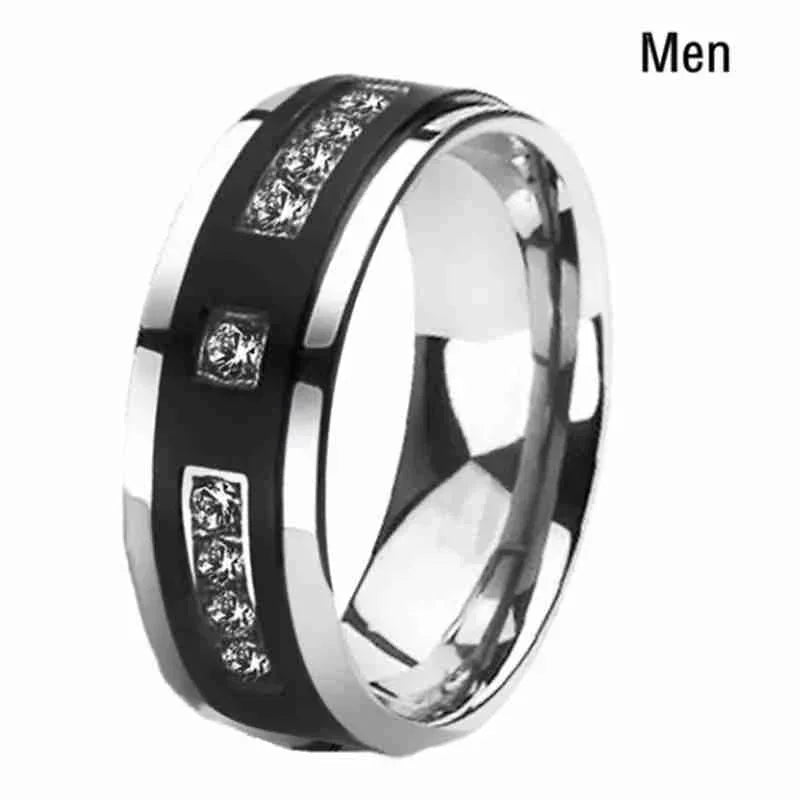 Titanium Steel Black Wedding Rings, perfect for couples.