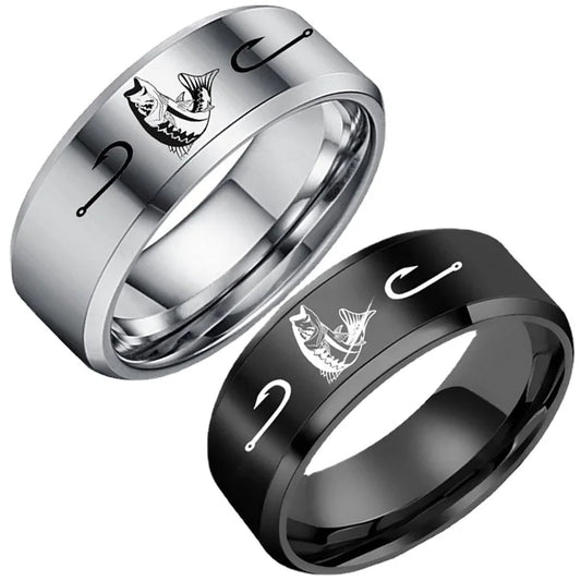 Stainless Fish Symbol Hobby Fans Rings.