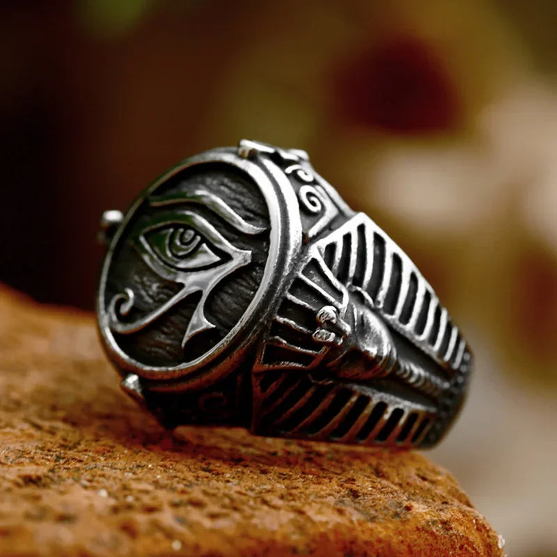 New Style Stainless Steel Eye of Horus Ring.