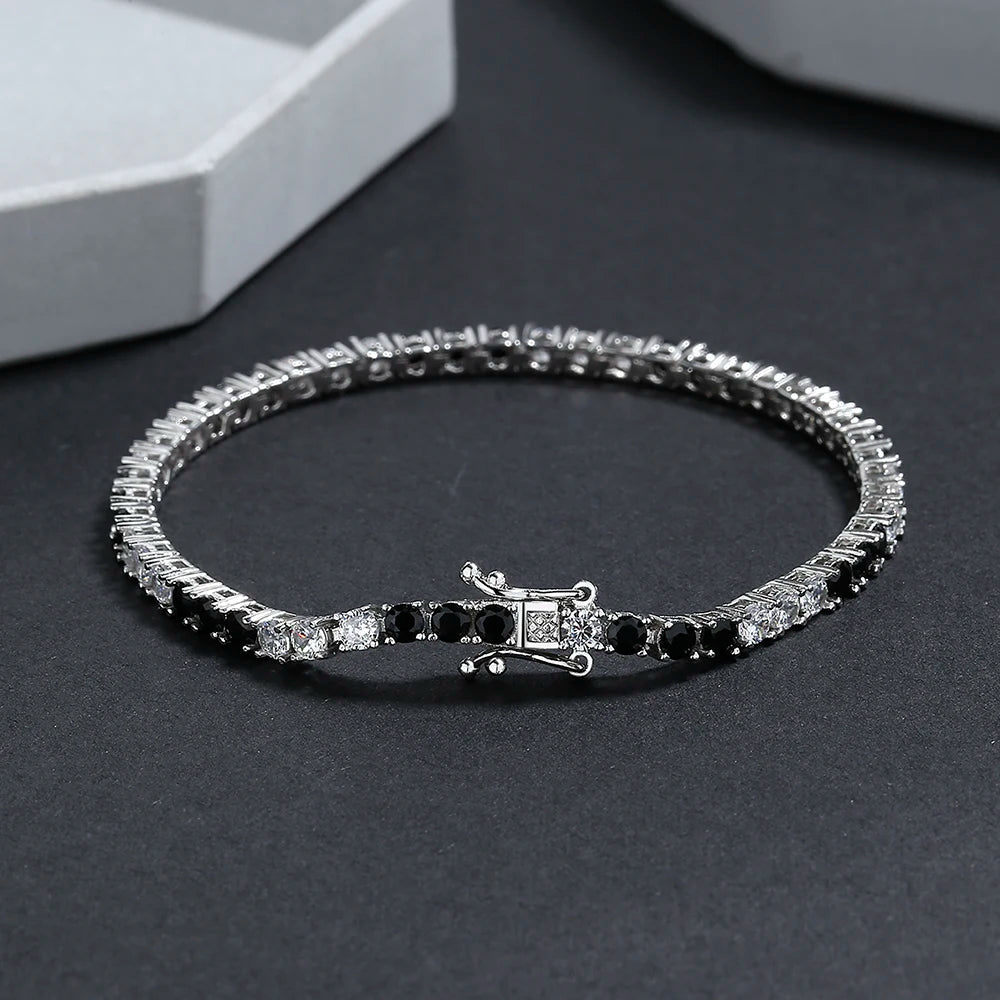 Solid Real 925 Silver Tennis Bracelet