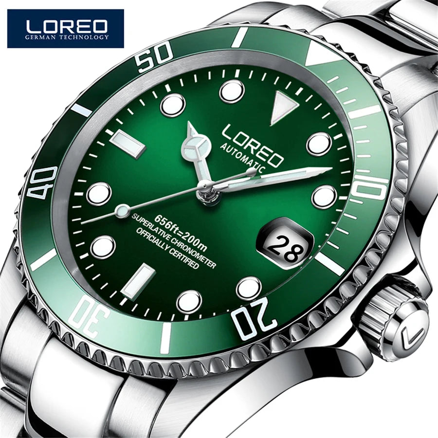 LOREO New Sapphire Glass Automatic Mechanical Watch.