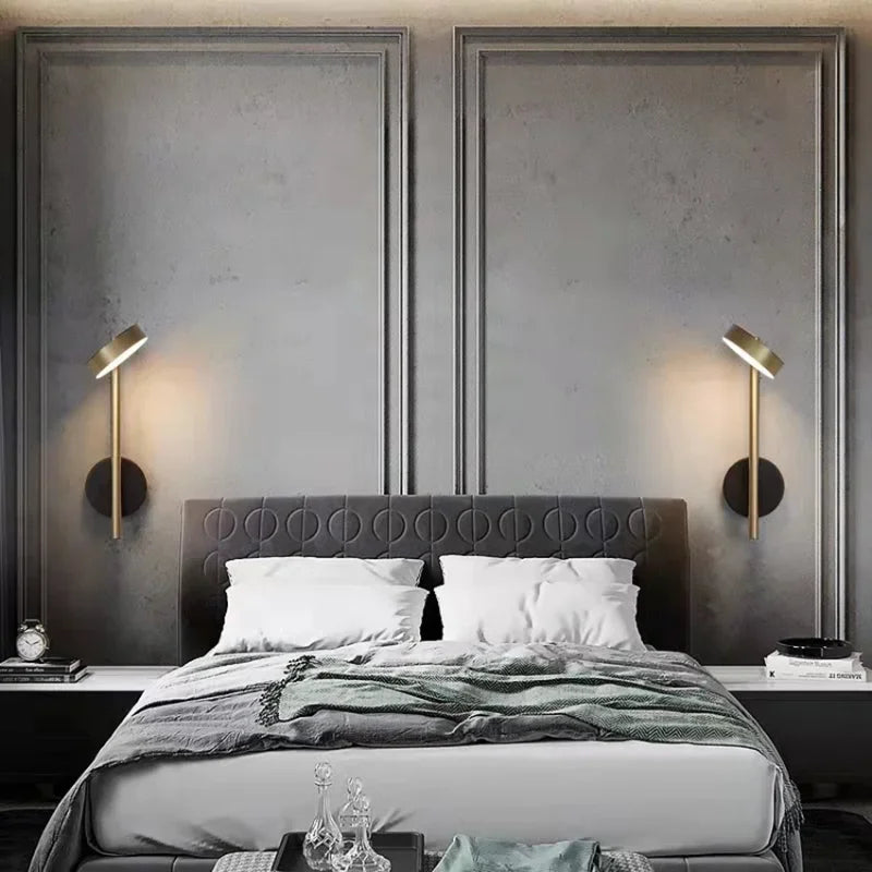 Modern Simple Wall Lamp: Light Luxury Creative LED Bedroom Bedside Decoration Lighting.