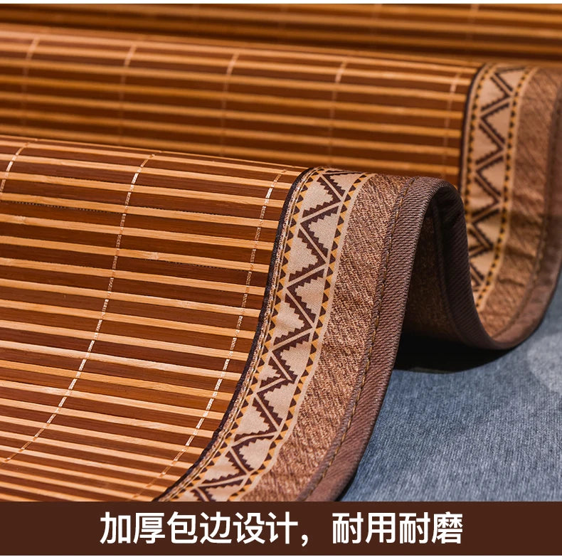 Natural carbonized bamboo mat cool mattress summer naked sleeping straw mat ice silk mat summer dual-use household mat