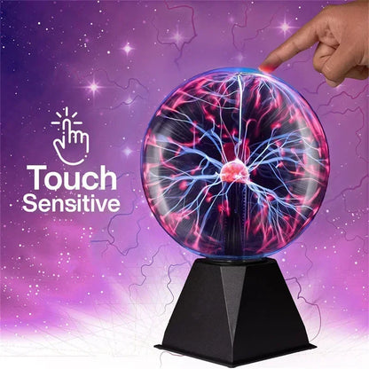 Novelty Magic Crystal Plasma Ball Touch Lamp 3/4/5/6/8Inch LED Night Light Kid Birthday Christmas Gift Decor Electrostatic Flash