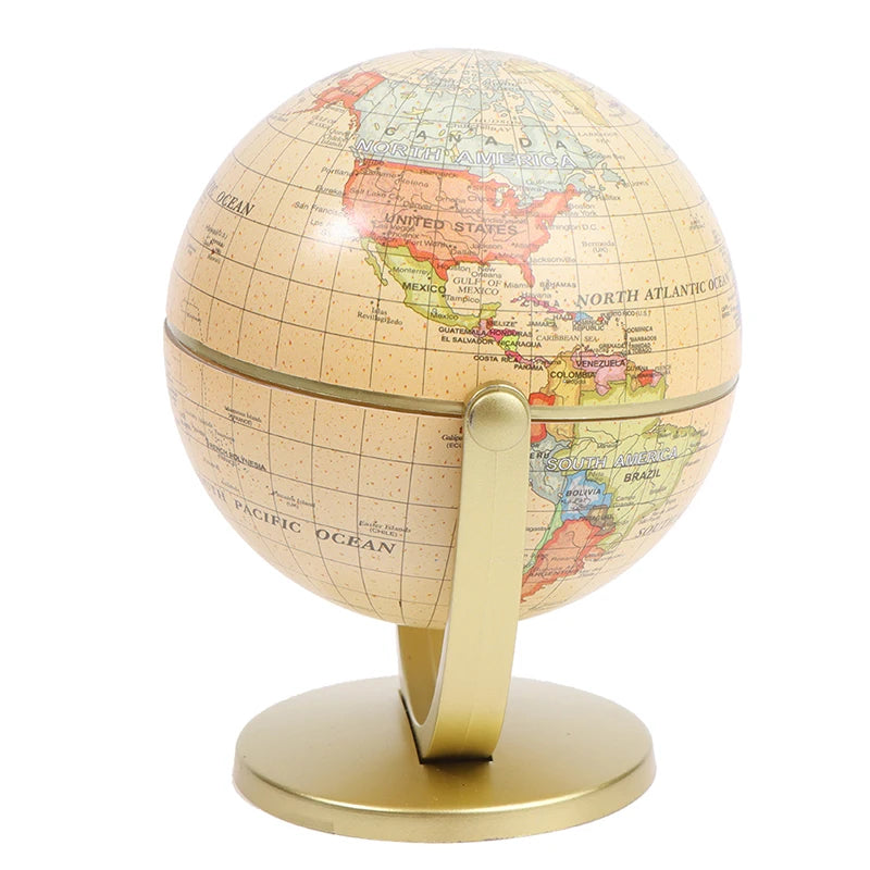 Degree Rotating World Globe Earth Antique.