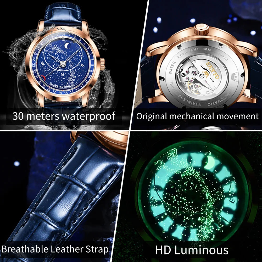 OLEVS Automatic Watch Luxury Mechanical Wristwatch.