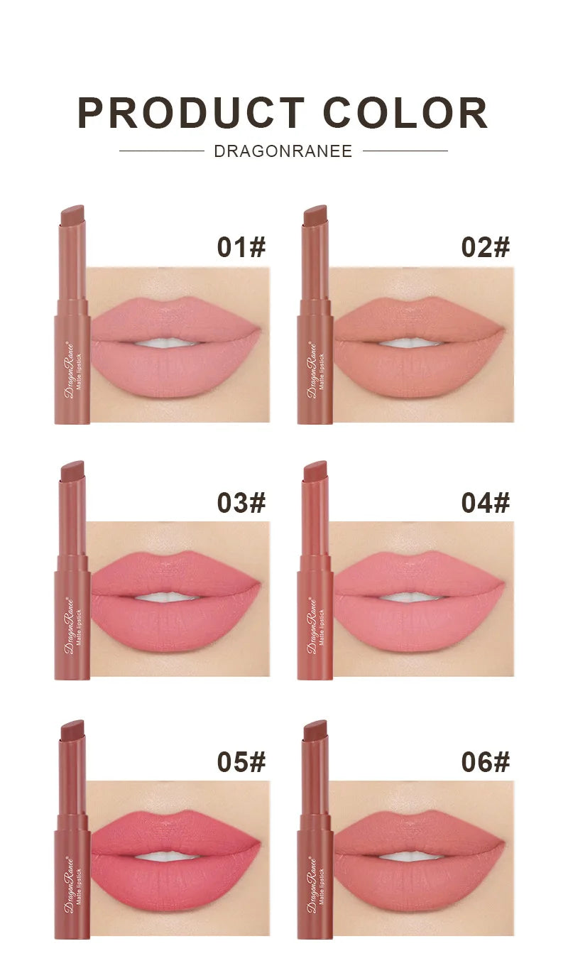 12 Color Matte Lipstick Nude Pink Matte Solid Lip Gloss Long Lasting Velve Red Tinted Balm 24 Hours Waterproof Makeup LipSticks