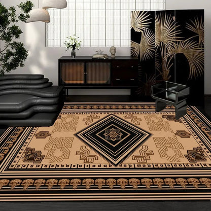 Retro European Style carpets for living room Geometric Light Luxury Rug Anti-slip Washable Home Decoration Floor Mat tapis salon