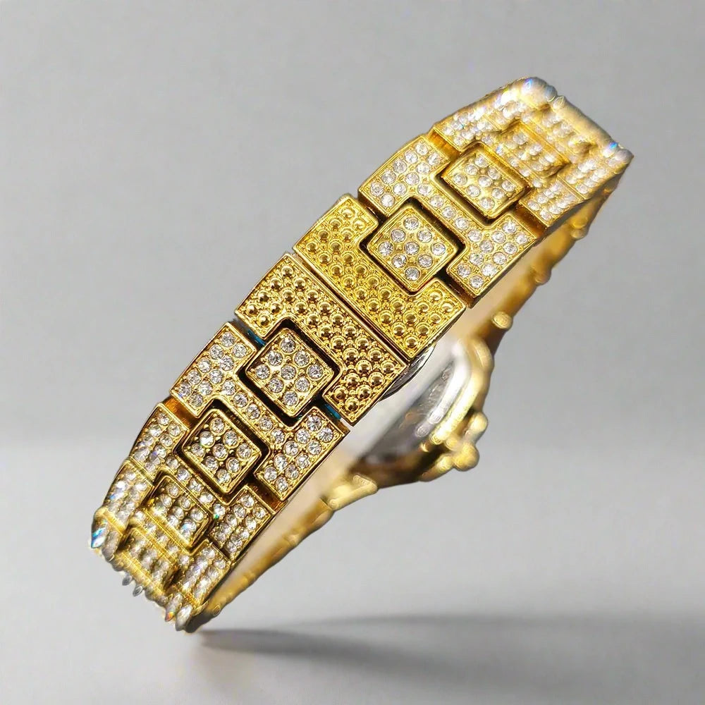 Watch For Women Luxury Gold Full Diamond.