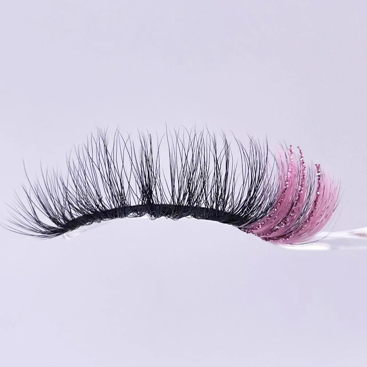 New glitter ombre Colored Lashes 20MM Mink Lashes Wholesale Dramatic Colorful Natural Eyelashes Extension Make up Fake Eyelashes