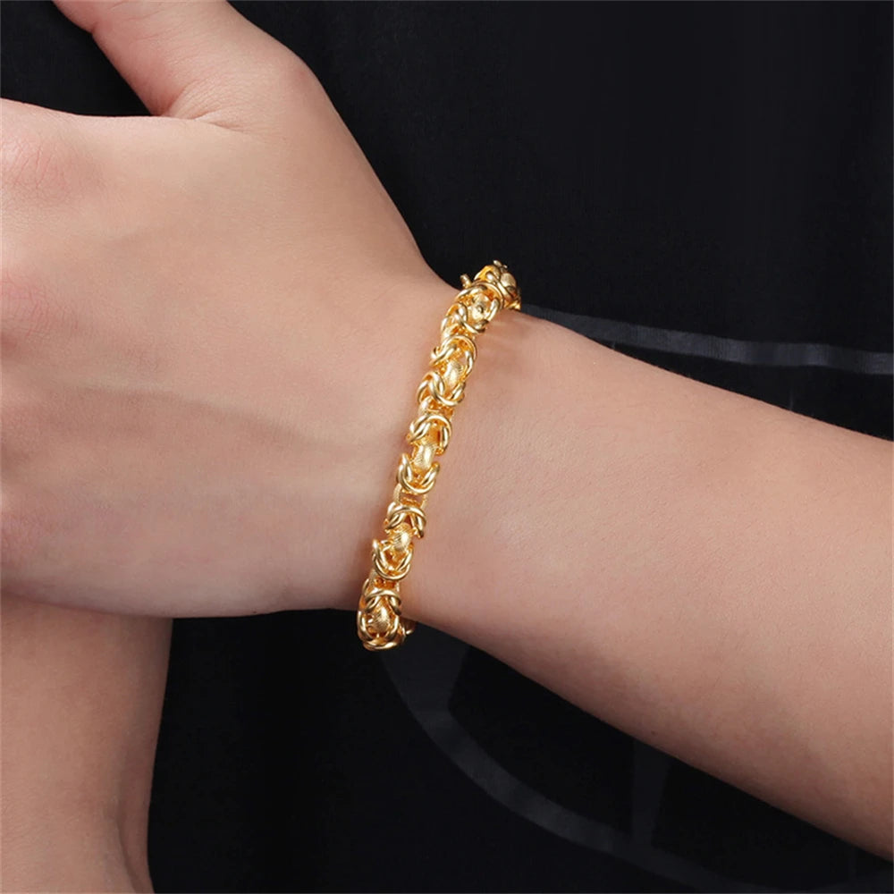 Gold Plated Dragon Chain Bracelets for Men