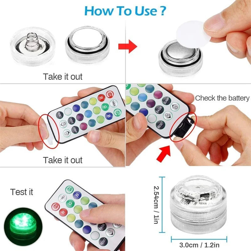 Wireless Intelligent Remote Control LED Night Iight IP67 Waterproof Home Atmosphere, Game Room, DIY Decoration, Long Service Lif