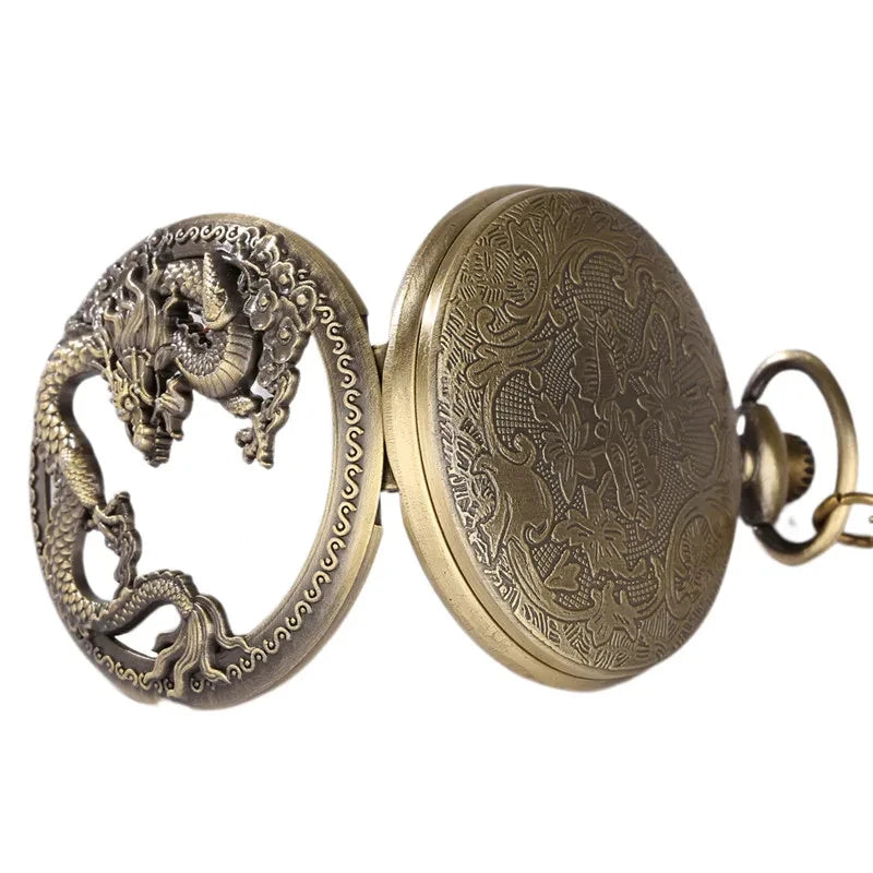 Classic vintage pocket watch fashion hollow carving.