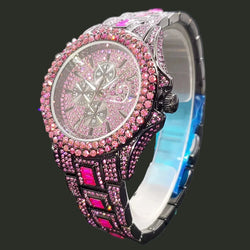 Pink Quartz Watch For Men Women Unisex.